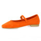 We do Ballerines cuir velours orange