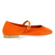 We do Ballerines cuir velours orange