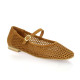 We do Ballerines cuir velours cognac