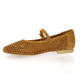 We do Ballerines cuir velours cognac