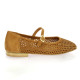 We do Ballerines cuir velours cognac