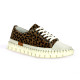 K.mary Baskets cuir velours leopard