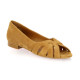 Costa Nu pieds cuir velours camel