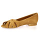 Costa Nu pieds cuir velours camel
