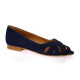 Costa Nu pieds cuir velours marine