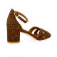 Costa Escarpins cuir velours leopard