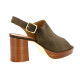 Costa Nu pieds cuir velours marron