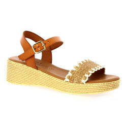 Kaola Nu pieds cuir cognac