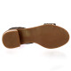 Kaola Nu pieds cuir velours marron