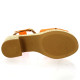 Kaola Nu pieds cuir velours orange