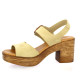 Kaola Nu pieds cuir velours camel