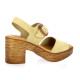 Kaola Nu pieds cuir velours camel
