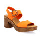 Kaola Nu pieds cuir velours orange