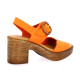 Kaola Nu pieds cuir velours orange
