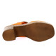 Kaola Nu pieds cuir velours orange