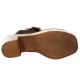 Kaola Nu pieds cuir velours marron
