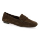 Reqins Mocassins cuir velours marron