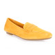 Reqins Mocassins cuir velours orange