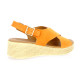Kaola Nu pieds cuir velours orange