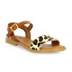 Kaola Nu pieds cuir poulain leopard