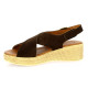 Kaola Nu pieds cuir velours marron