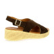 Kaola Nu pieds cuir velours marron
