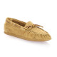 Pao Mocassins cuir velours camel
