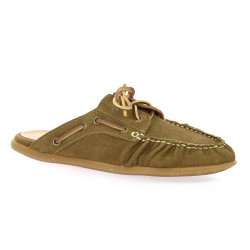 Pao Mules cuir velours camel