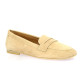 Pao Mocassins cuir velours beige