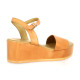 K.mary Nu pieds cuir camel