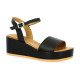 K.mary Nu pieds cuir noir