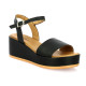K.mary Nu pieds cuir noir