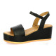 K.mary Nu pieds cuir noir