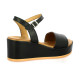 K.mary Nu pieds cuir noir