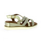 K.mary Nu pieds cuir laminé or