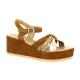 K.mary Nu pieds cuir velours camel