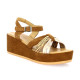 K.mary Nu pieds cuir velours camel