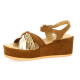 K.mary Nu pieds cuir velours camel
