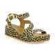K.mary Nu pieds cuir velours leopard