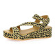 K.mary Nu pieds cuir velours leopard