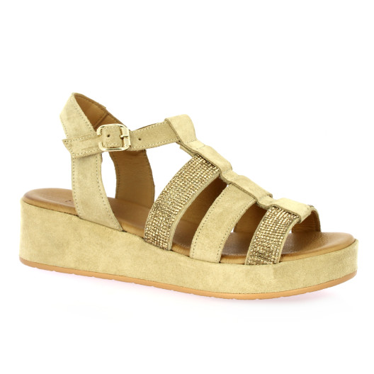 K.mary Nu pieds cuir velours sable