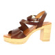 Eva frutos Nu pieds cuir marron
