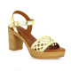 Eva frutos Nu pieds cuir or