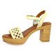 Eva frutos Nu pieds cuir or