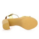Eva frutos Nu pieds cuir or