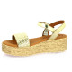 Eva frutos Nu pieds cuir or