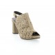 Vidi studio Nu pieds cuir velours taupe