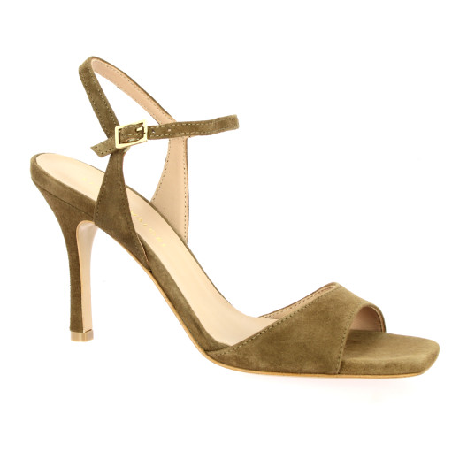 Fremilu Nu pieds cuir velours taupe