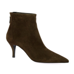Fremilu Boots cuir velours marron