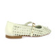 Coco abricot Ballerines cuir tresse blanc